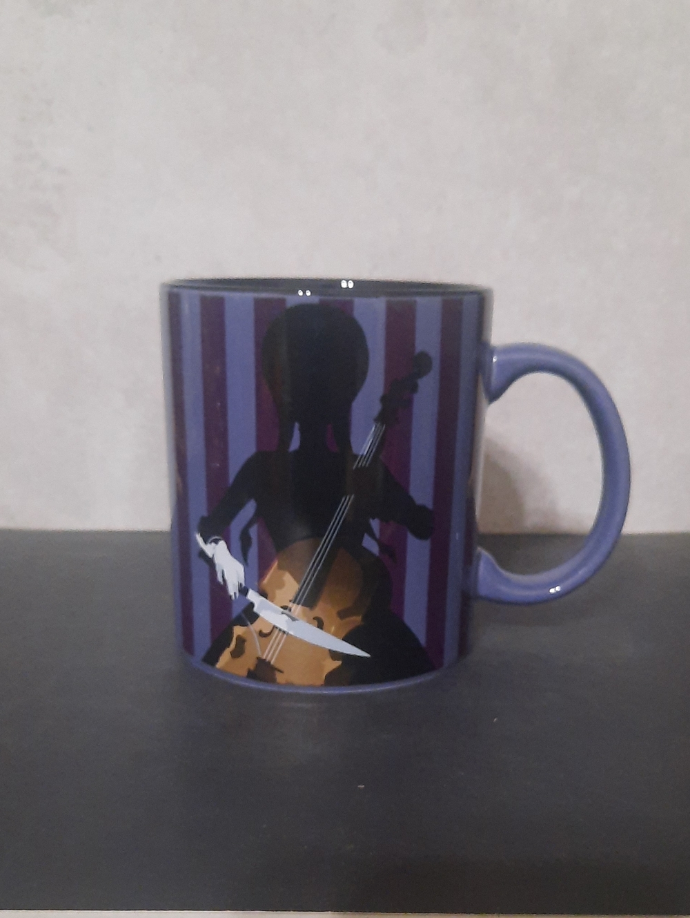 The Addams Family Wednesday Cello Silhoutte Ceramic 20 oz  Mug